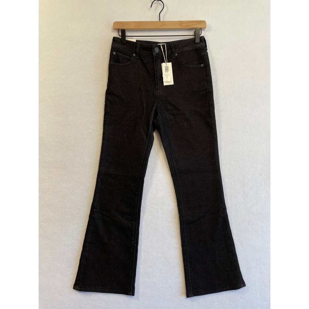 Z Supply Lia Ankle Kick Flare Jeans Black Sand Knit Denim NWT 26‎